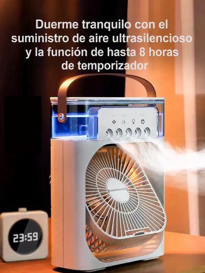 Ventilador portátil humidificador refrescante