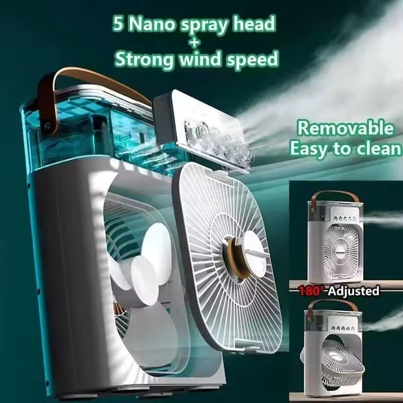 Ventilador portátil con difusor refrescante
