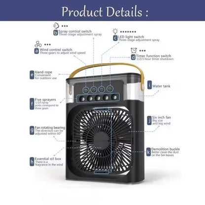 Ventilador portátil con difusor refrescante